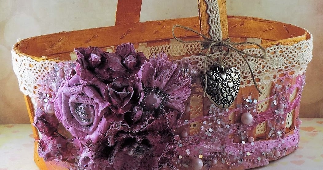 13 arts Mixed Media basket by Lilibleu