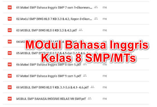 Modul Bahasa Inggris Smp Kelas 8 Semester 1 Kita