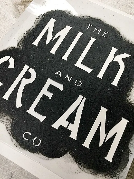 Making a Special Order Milk and Cream Sign from Knick of Time stencil