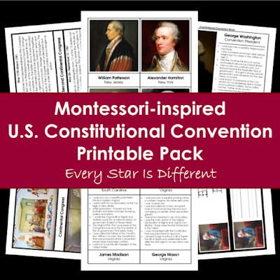 Montessori-inspired Constitutional Convention Printable Pack