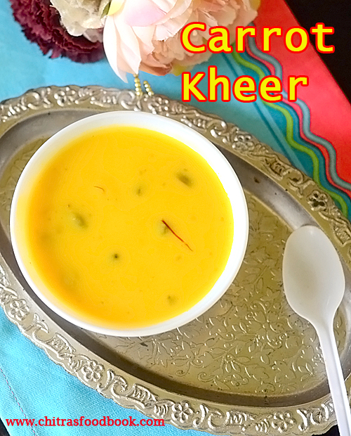 Carrot Kheer In Pressure Cooker Carrot Payasam Recipe Gajar Kheer