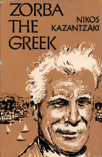 Portada de una edición de la novela de Nilps Kazantzaki, Zorba el Griego, Zorba de Greek