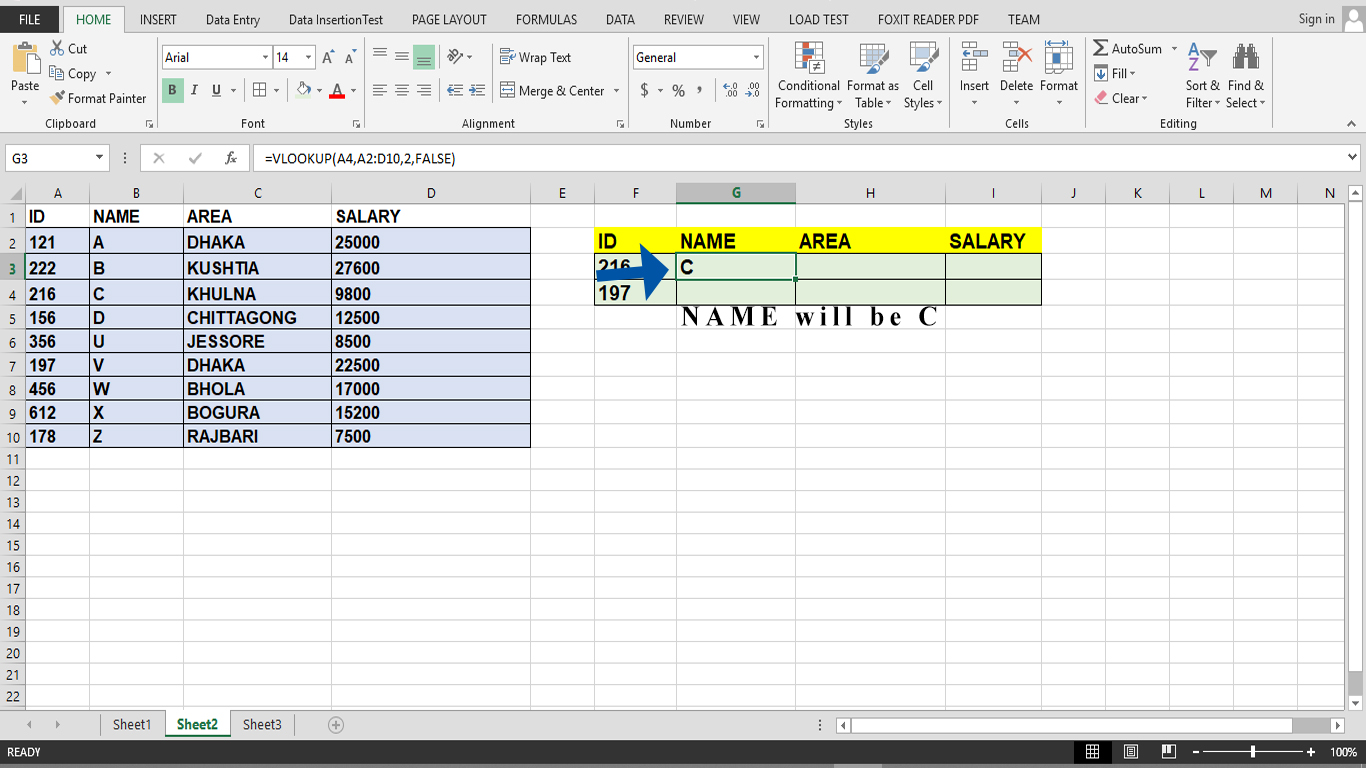 How to use VLOOKUP  function in Excel Data analysis