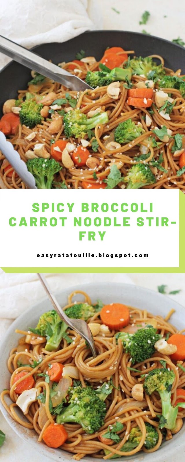 Spicy Broccoli Carrot Noodle StirFry