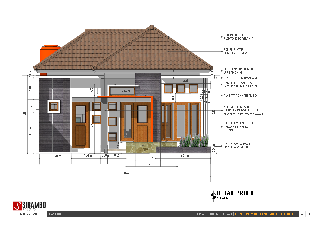 Cantik Rumah Minimalis Sederhana Di Lahan 10x8 M Bpk Hadi Demak