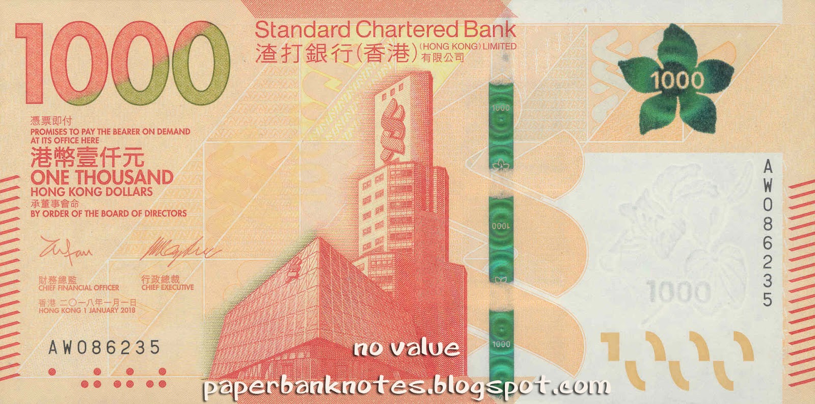 east asia Hong Kong, Standard Chartered Bank (Hong Kong) Limited 2018 Series Full Set 20 to