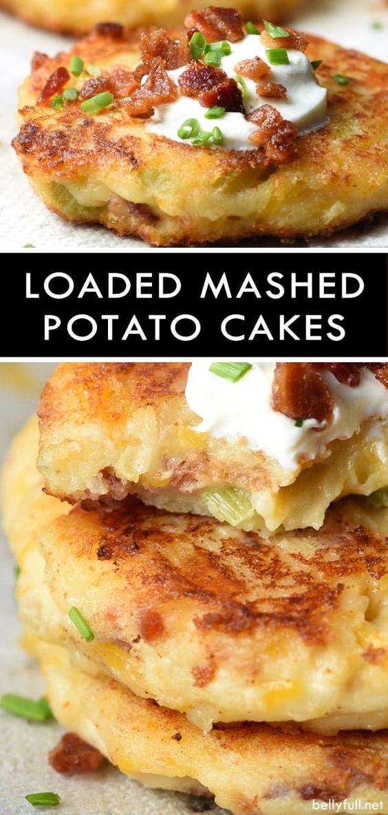 These Loaded Mashed Potato Cakes - Dessert Recipes Light