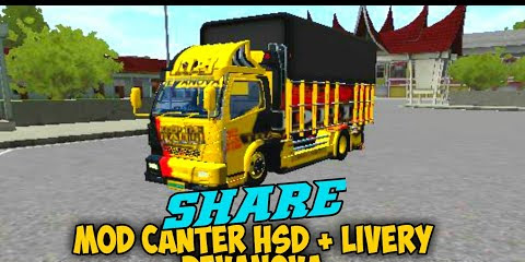 Mod Truck Canter HSD Terpal Kotak Bussid