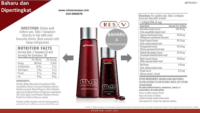 ResV Shaklee, ResV, Kebaikan ResV Shaklee ResV Shaklee, ResV, Kebaikan ResV Shaklee