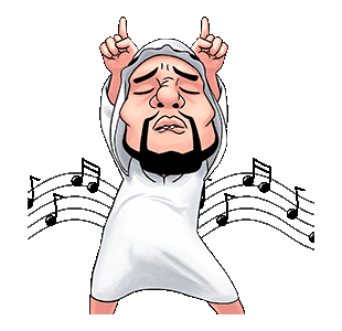 LINE Creators' Stickers - Handsome Uncle 2 (Animated). Example with GIF Animation