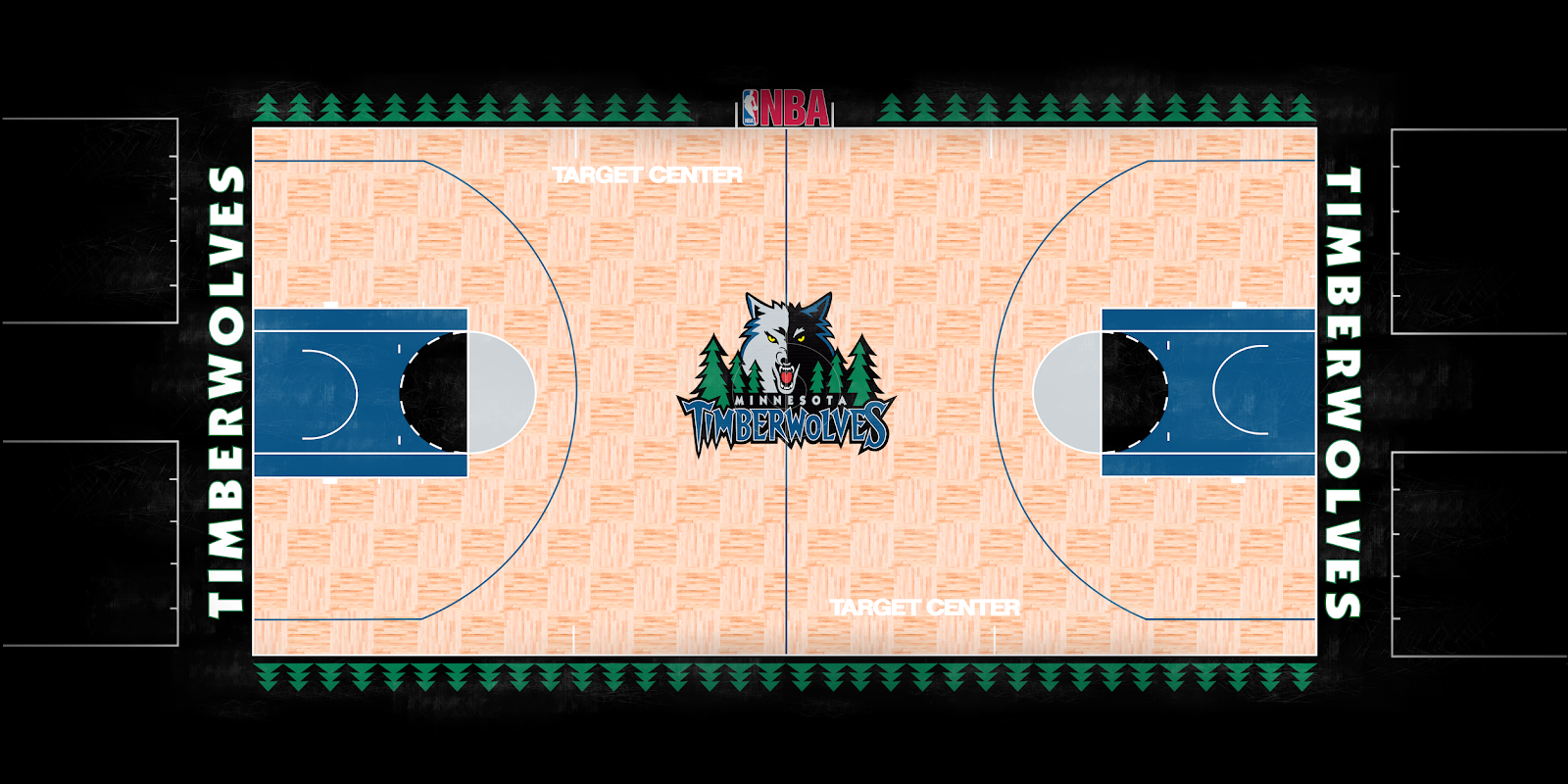 NBA 2K20 2004 Minnesota Timberwolves Court by LeBron - Shuajota: NBA ...