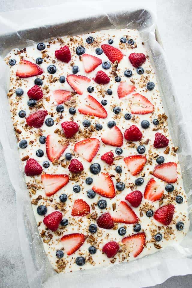 EatYourHeartOut Frozen Yogurt Bark with Berries