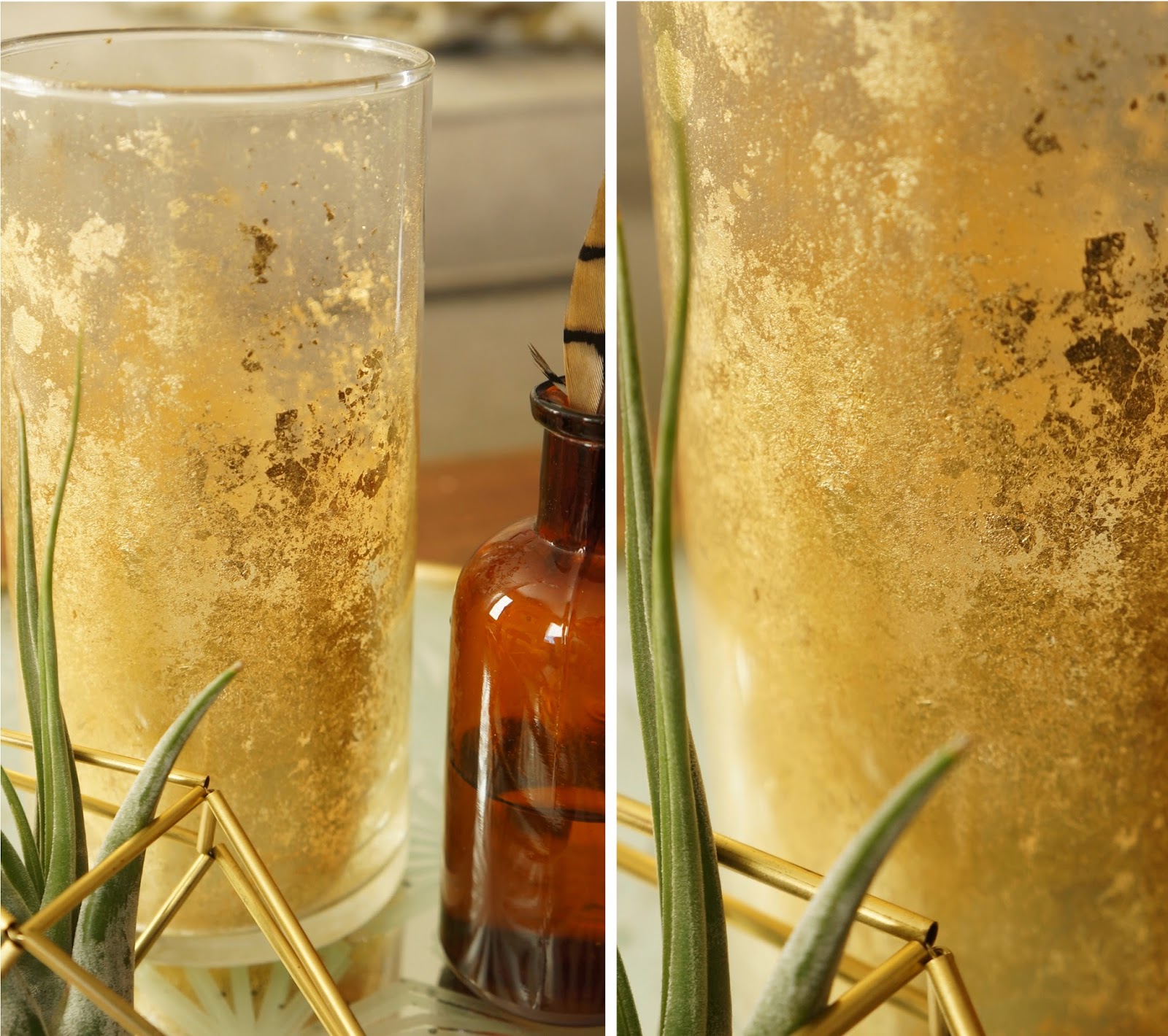 DIY Gold Mercury Vase / HARVESTING LOVE EVENTS