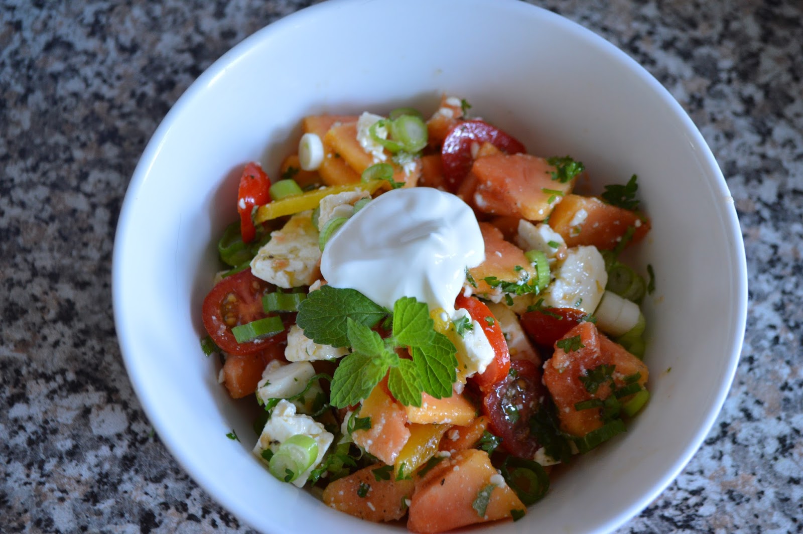 bunter-kochloeffel: Papaya- Salat mit Feta