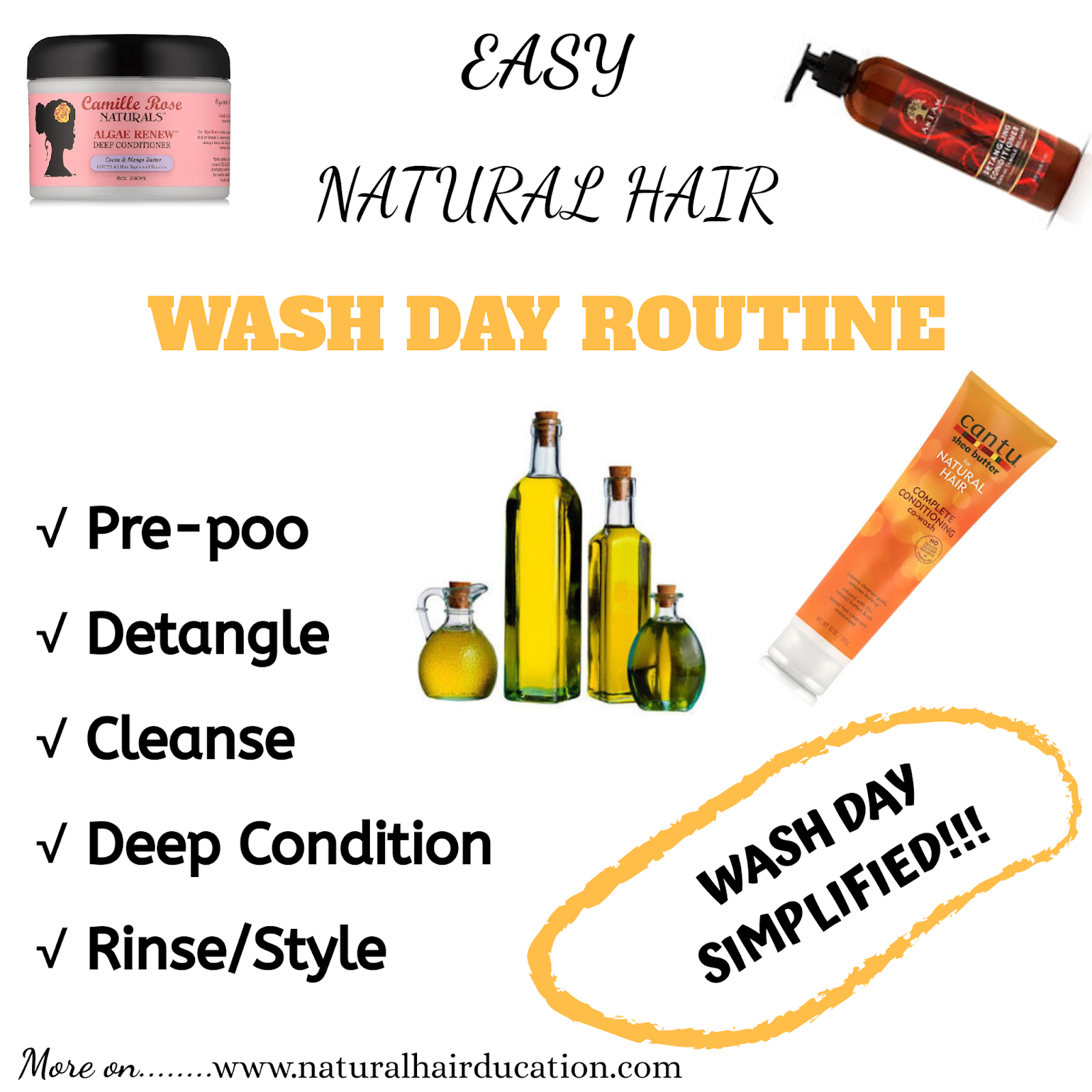 Easy Natural Hair Wash Day Routine