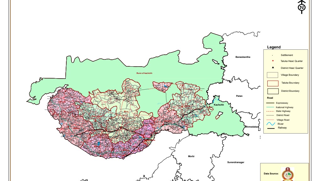 Kutch District Map Pdf Kutch Dist Digital Hd Map Pdf Download