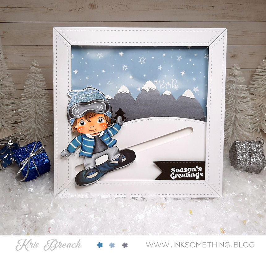 Slider card, Luka on Snowboard, La-La Land Crafts