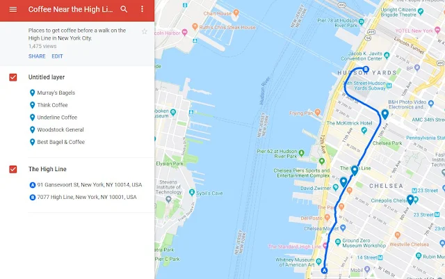 Highline Coffee NYC Map