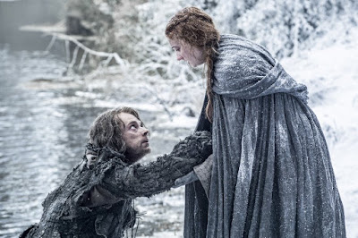 Alfie Allen and Sophie Turner in Game of Thrones Season 6