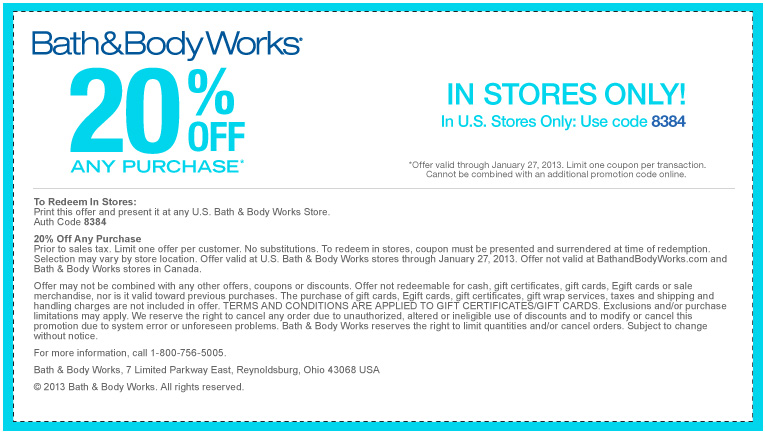 Bath And Body Works Printable Coupons January 2013 Free Printable Coupons Bath And Body Works Printable Coupons January 2013 Free Printable Coupons