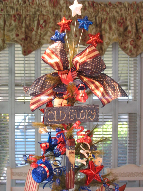 Country Creations By Denise: Americana Uncle Sam Feather Tree