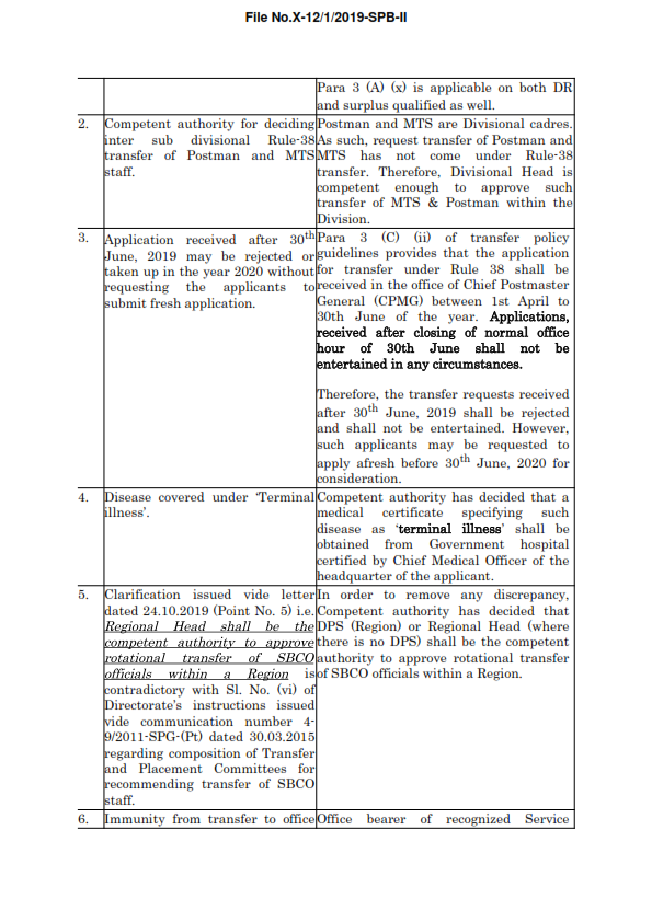 transfer policy objectives