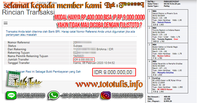 Big Win Member Tulistoto Langsung Di Bayarkan 100%