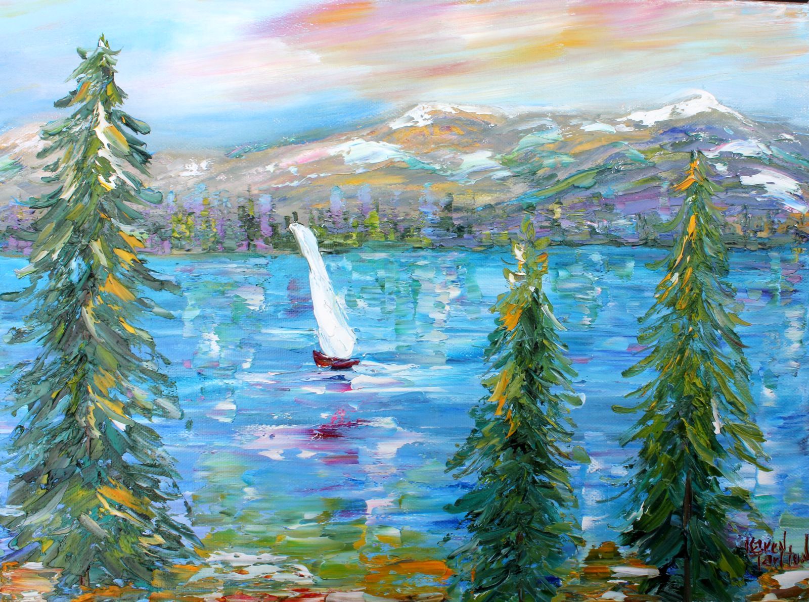 Palette Knife Painters, International Lake Tahoe color palette knife