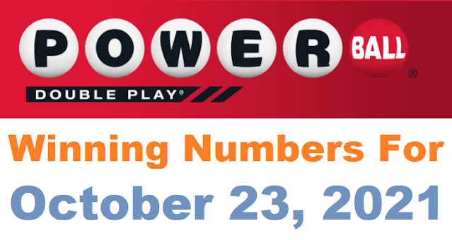 PowerBall Double Play Winning Numbers for October 23, 2021