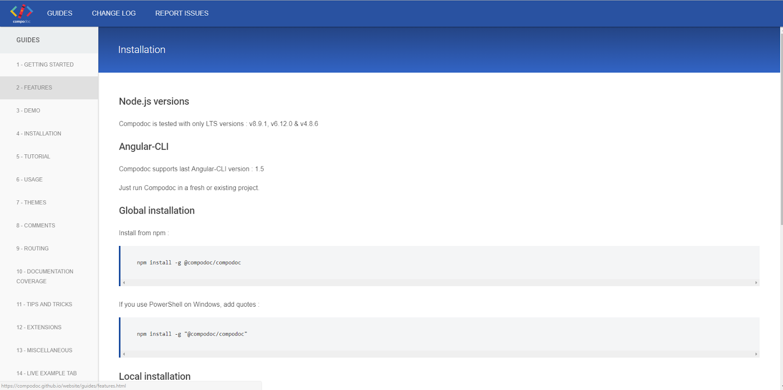 Angular y generación automática de documentación de código.