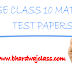 CBSE Class 10 Quadratic Equations Test Paper with Answers PDF