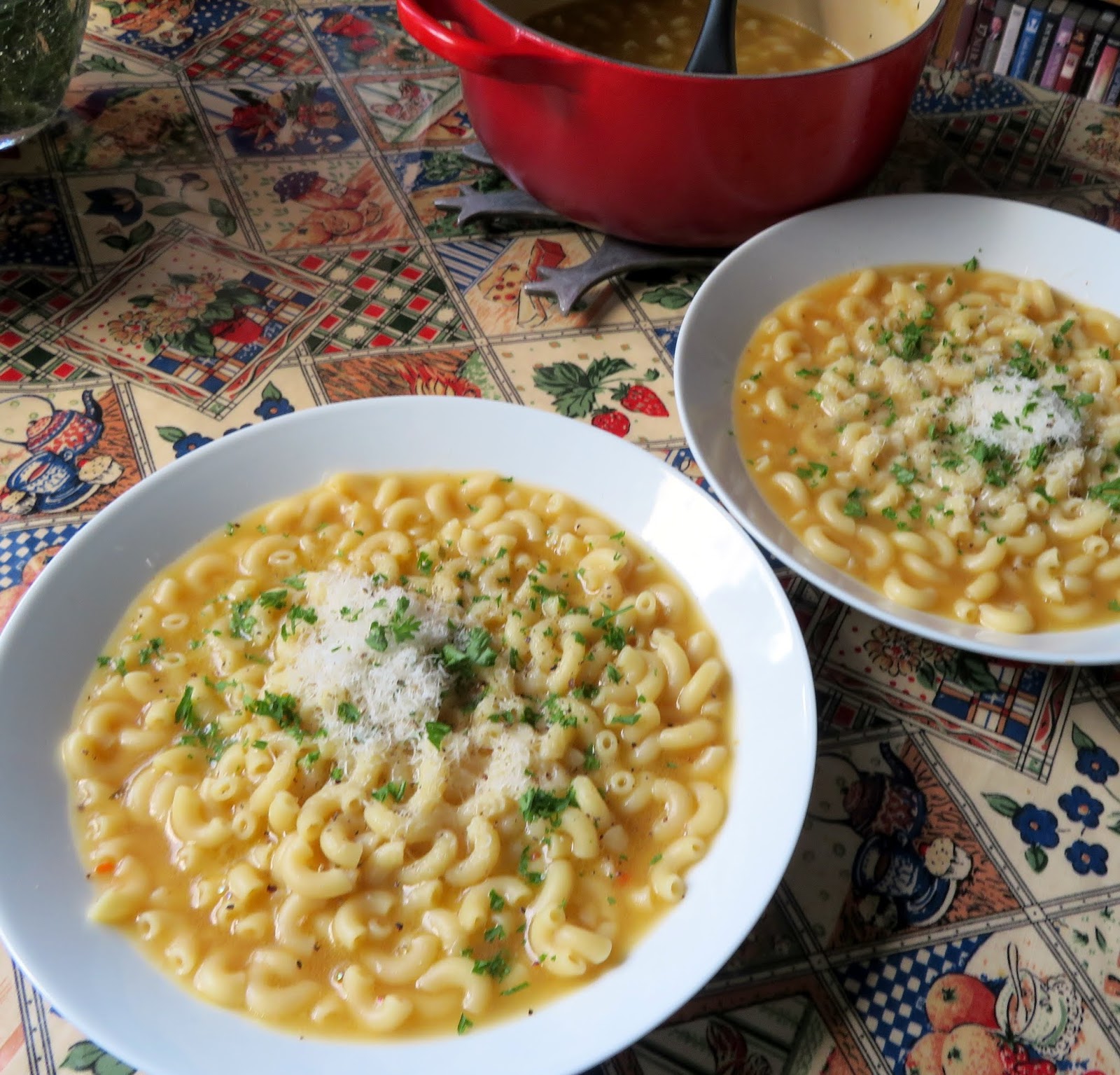 A Simple Pasta with Chicken Broth, Butter & Cheese | The English Kitchen