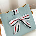 Striped Bow Decor Bag