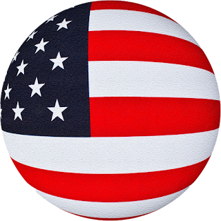 Round USA Flag Transparent Image