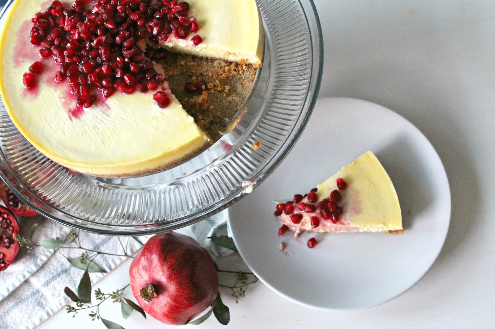 Almond Milk Pomegranate Cheesecake Charmed Crown & Co.