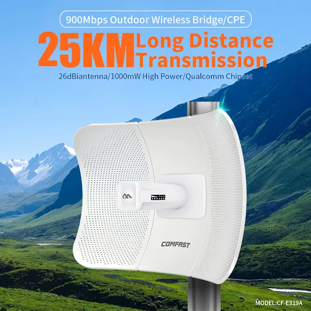 25KM 1000mW High power 900Mbps 5.8G Wireless Outdoor CPE Long range 26dbi Antenna Wi fi Repeater Router Access point bridge AP
