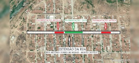 Fiscalização de pavimentação da Rua Antônio Torres de Morais no Bairro do Monte castelo