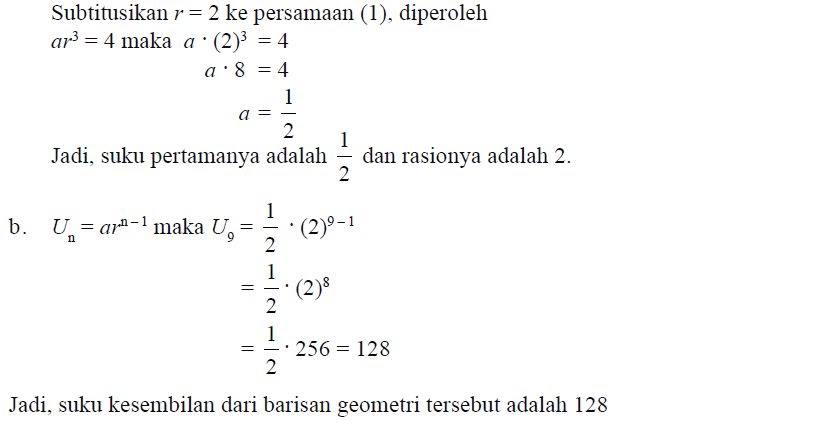 23 Contoh Soal Deret Geometri Rasio Kumpulan Contoh Soal