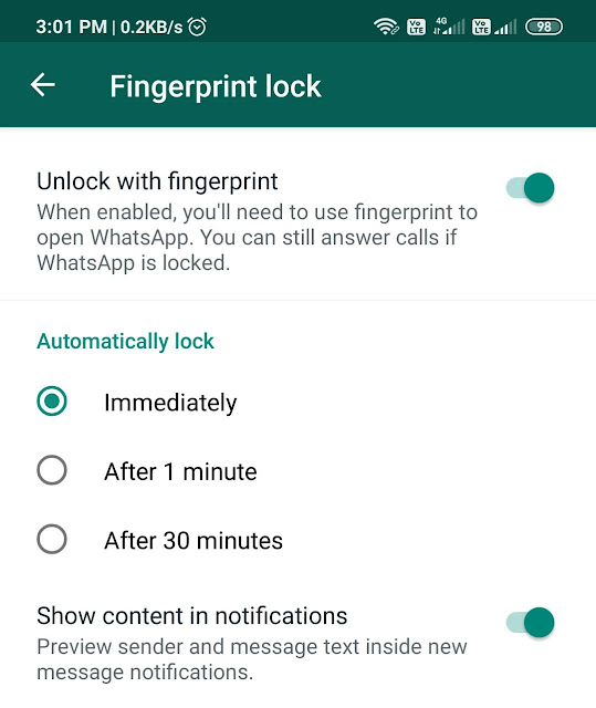 Whatsapp पर Fingerprint Lock कैसे लगाए ?
