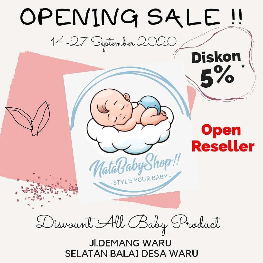 Penawaran Spesial Diskon Opening Nata Baby Shop Waru Rembang Penawaran Spesial Diskon Opening Nata Baby Shop Waru Rembang