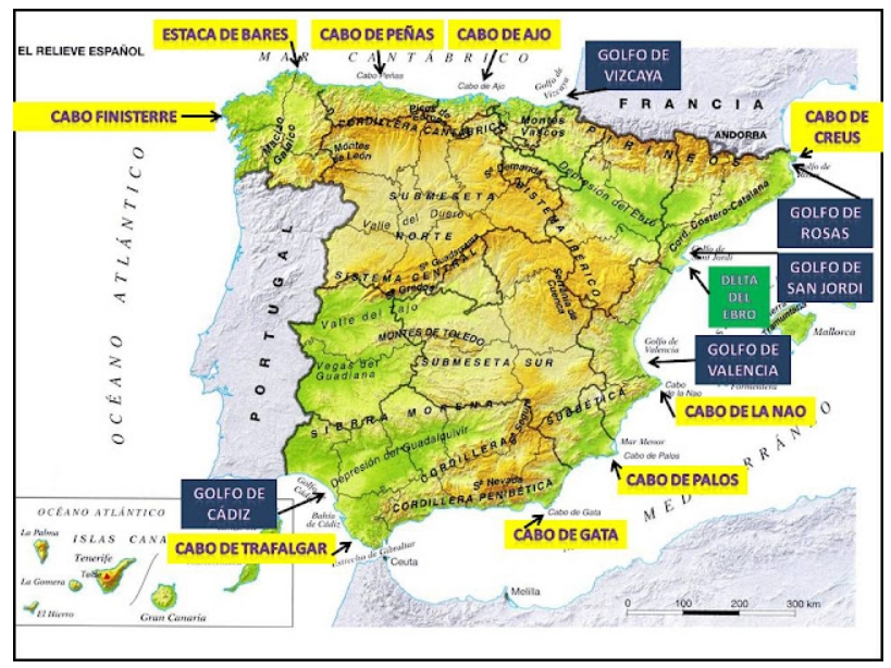 APRENDIENDO JUNTOS: LAS COSTAS DE ESPAÑA