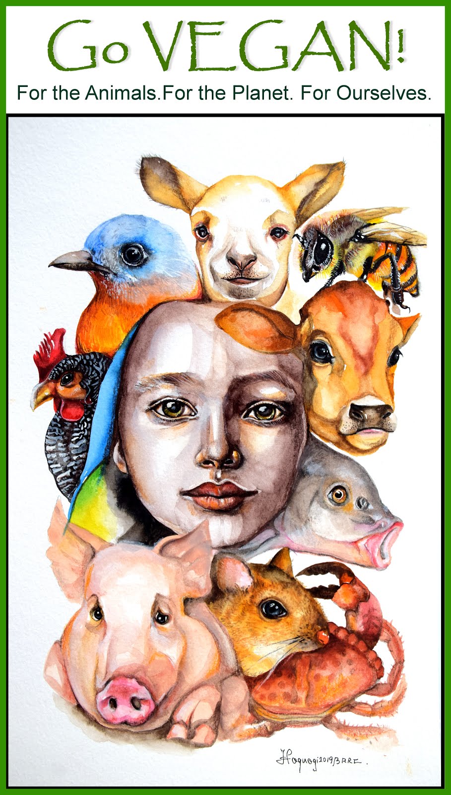 My Art. Vegan Art. Choose Vegan!