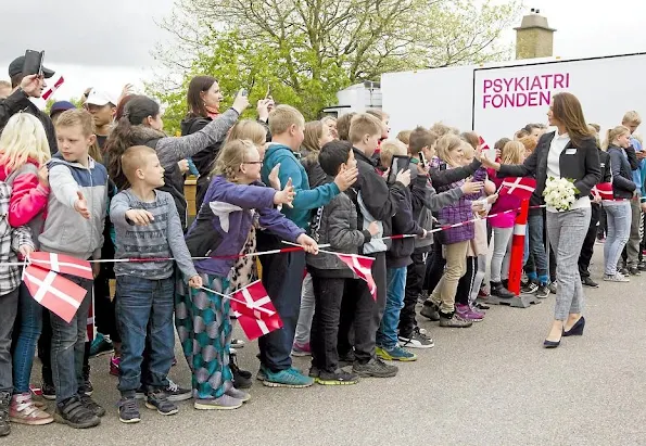 Crown Princess Mary of Denmark visited Ruds edby school on the occasion of initiation of the “Reach Out” project, 