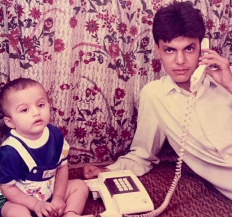 Television (TV) Actor Mohsin Khan Childhood Pic with Father Abdul Wahed Khan | Television (TV ) Actor Mohsin Khan Childhood Photos | Real-Life Photos