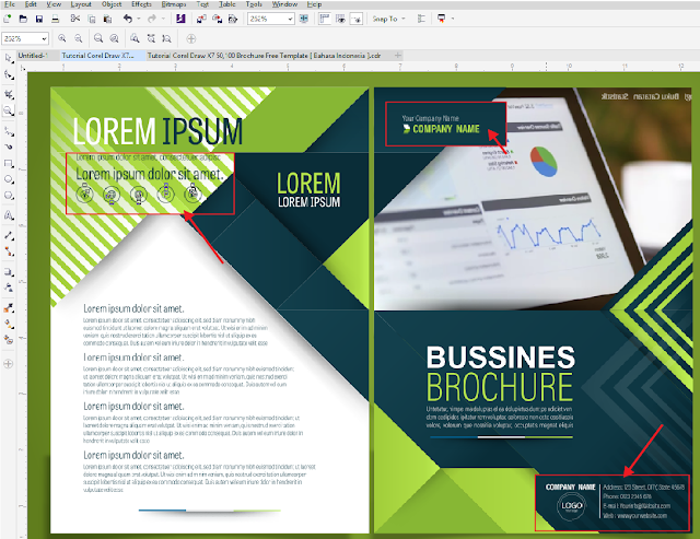Free Brosur CDR Download Template Brosur Coreldraw Hijau 2