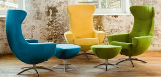 Vibrant Colour Modern Living Room Swivel Chairs Modern Armchairs For Living Room Blue Yellow Green Velvet swivel chairs for living room contemporary