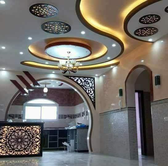 أشكال ديكورات جبس جديدة 2019