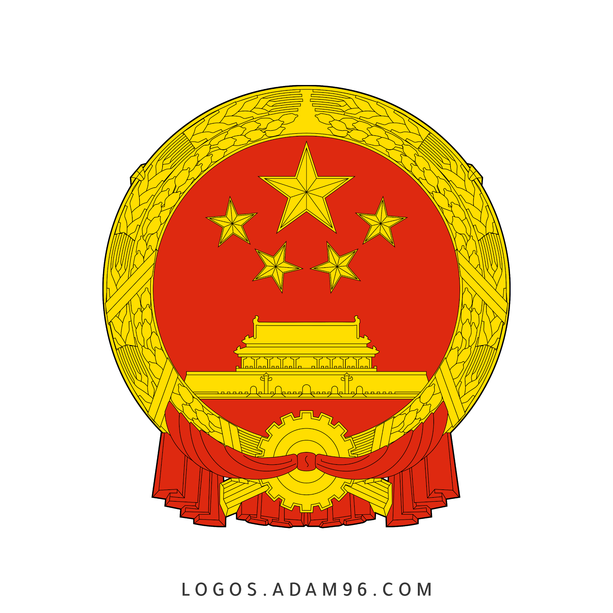 Символом китая является. Герб китайской народной Республики. Герб страны Китай. Герб коммунистического Китая. Герб Китая современный.
