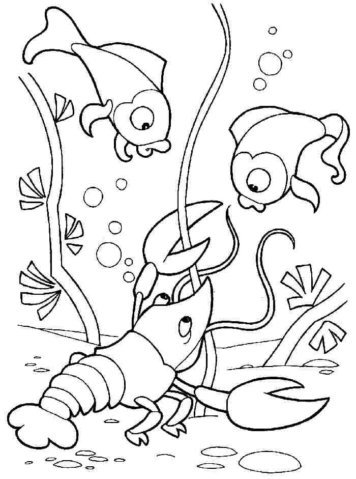 Tranh tô màu con cá đơn giản đẹp nhất cho bé