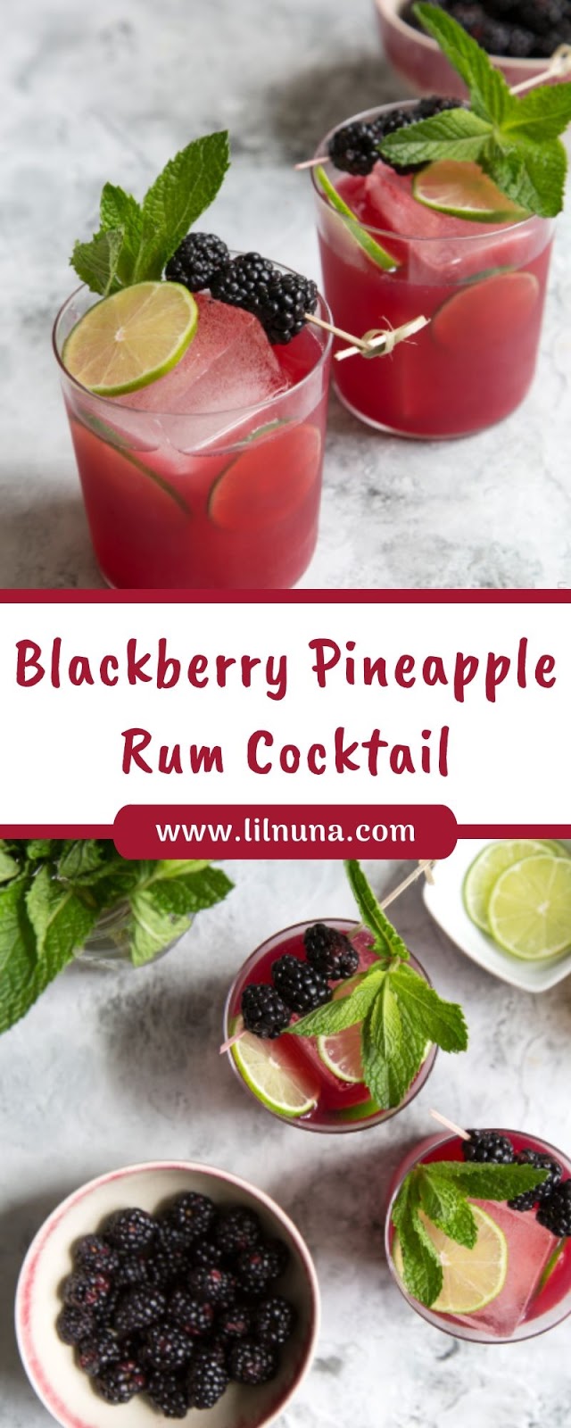 Blackberry Pineapple Rum Cocktail